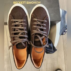 Beckett Simonon Brown Leather Sneaker, M 9.5